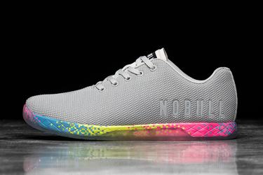 Nobull Superfabric Arctic Neon Men's Trainers Grey Multicolor | Australia (TS0934)